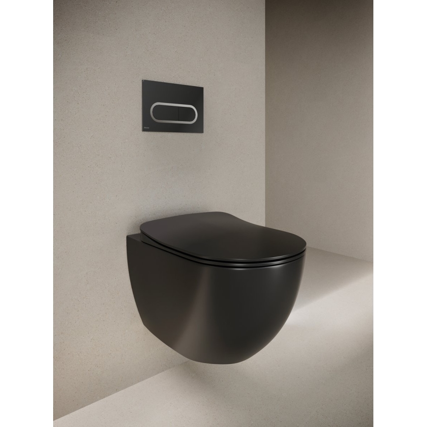 Ravak X01797 - Flush plate 24,7x16,5 cm CHROME black
