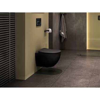 Ravak X01797 - Flush plate 24,7x16,5 cm CHROME black