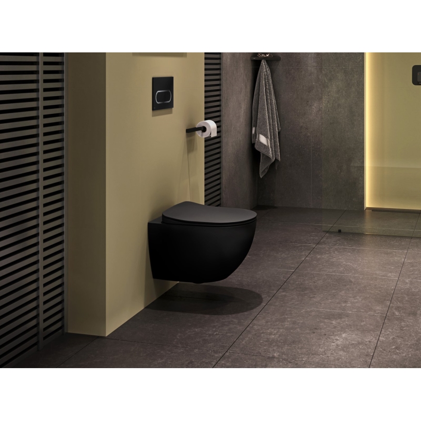 Ravak X01797 - Flush plate 24,7x16,5 cm CHROME black