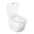 Ravak X01870 - Rimless close-coupled toilet with OPTIMA SoftClose seat, ceramic/white