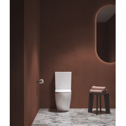 Ravak X01870 - Rimless close-coupled toilet with OPTIMA SoftClose seat, ceramic/white