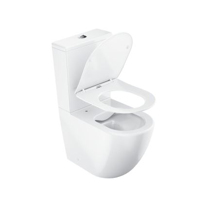 Ravak X01870 - Rimless close-coupled toilet with OPTIMA SoftClose seat, ceramic/white