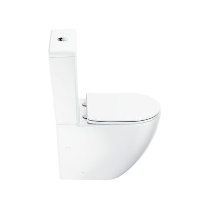 Ravak X01870 - Rimless close-coupled toilet with OPTIMA SoftClose seat, ceramic/white