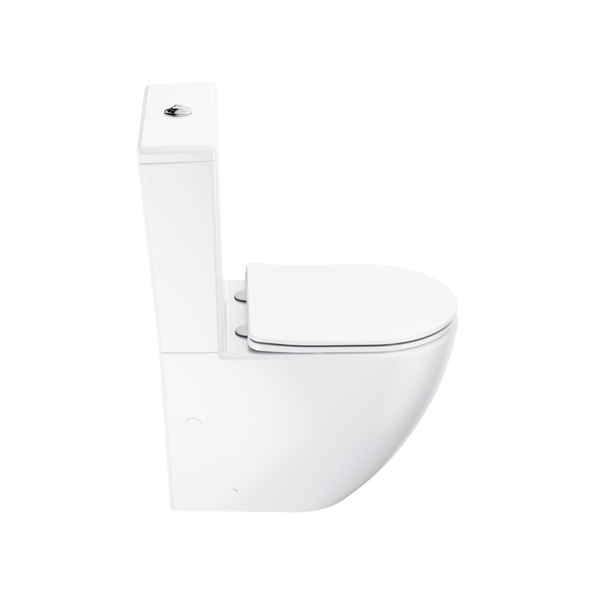 Ravak X01870 - Rimless close-coupled toilet with OPTIMA SoftClose seat, ceramic/white