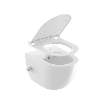 Ravak X01912 - Wall-hung toilet with CHROME bidet nozzle, ceramic/white