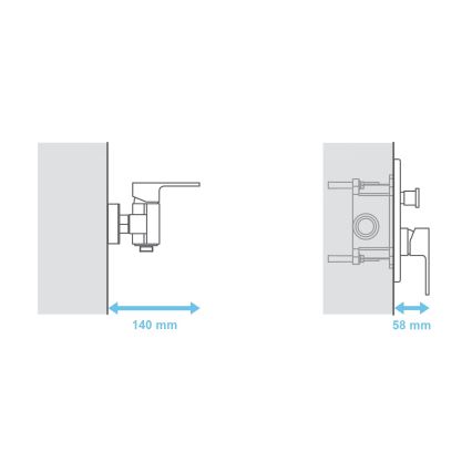 Ravak X070052 - Rough-in body for R-BOX RB 070.50 concealed mixers 15,2x11,9 cm