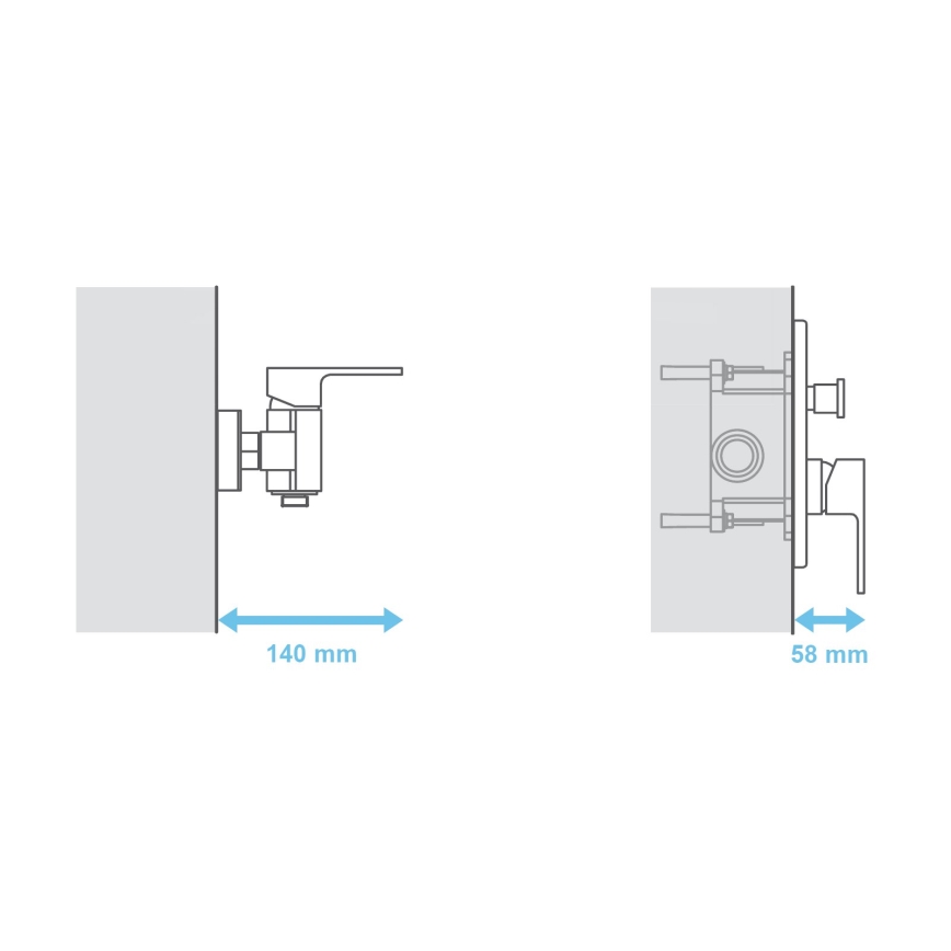 Ravak X070052 - Rough-in body for R-BOX RB 070.50 concealed mixers 15,2x11,9 cm