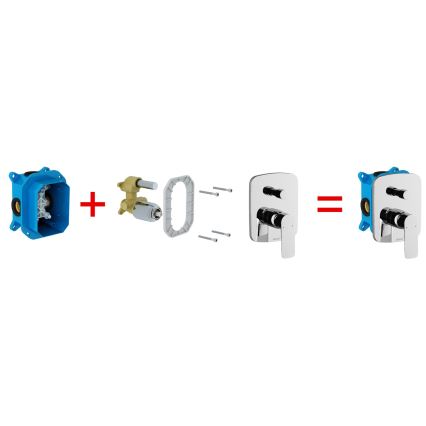 Ravak X070052 - Rough-in body for R-BOX RB 070.50 concealed mixers 15,2x11,9 cm