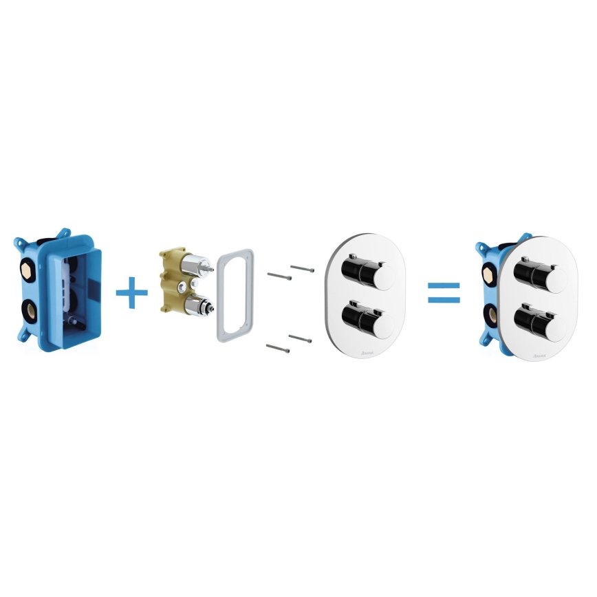 Ravak X070074 - Installation body for R-BOX MULTI concealed mixers, 18.1 x 11.6 cm