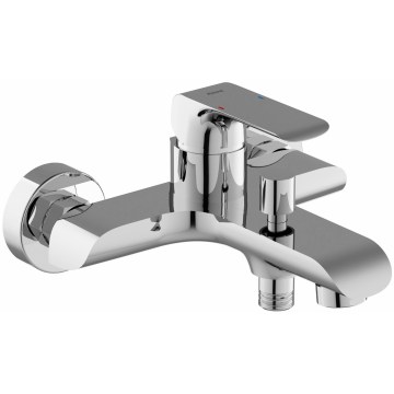 Ravak X070119 - FLAT Bath Mixer, Polished Chrome