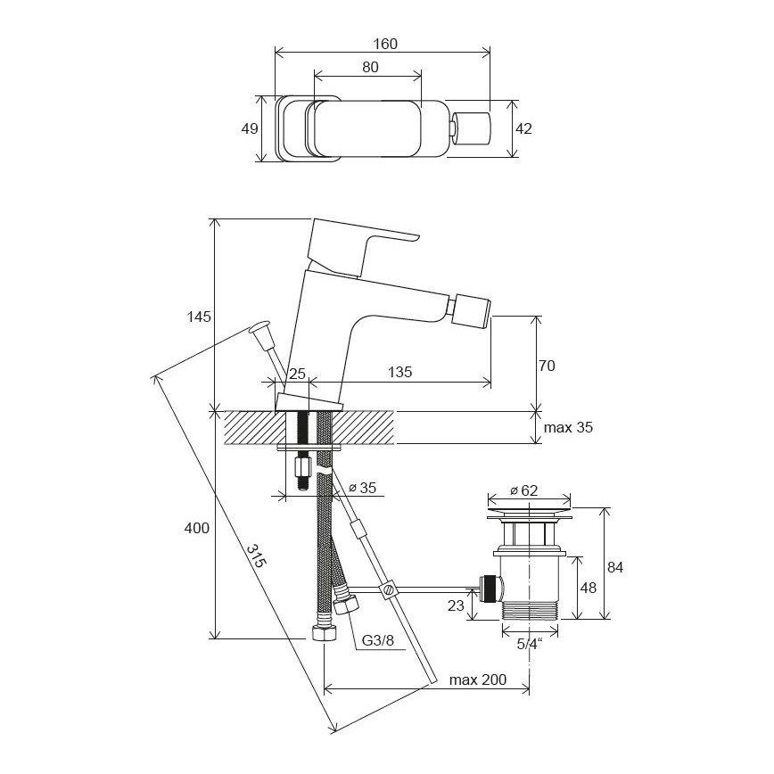 Ravak X070133 - FREE Bidet Mixer, Polished Chrome