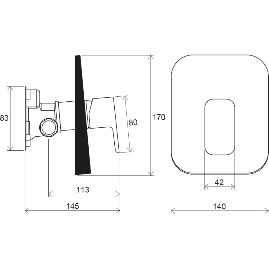 Ravak X070137 - R-BOX concealed shower mixer, polished chrome