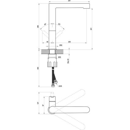 Ravak X070143 - PURI Basin Mixer 26.9 cm Polished Chrome