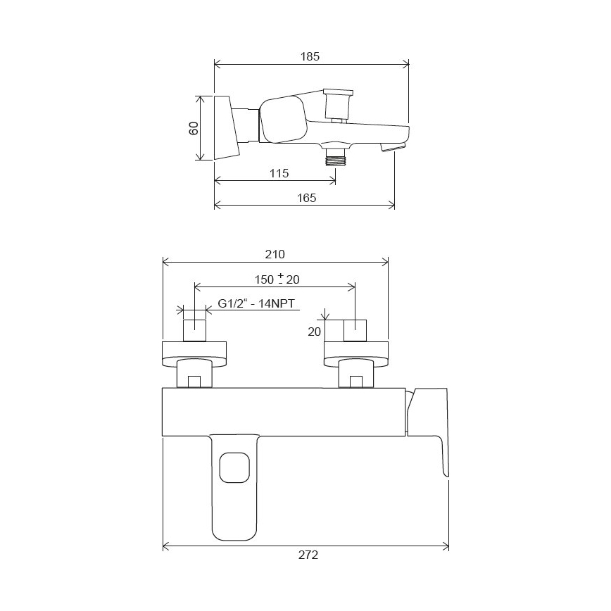 Ravak X070152 - FREE bath mixer black