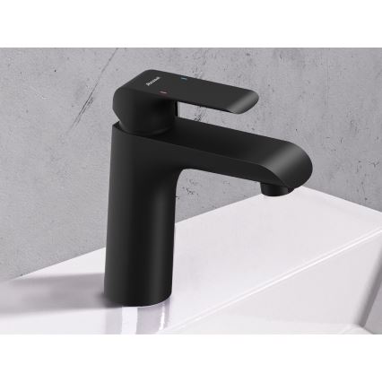 Ravak X070173 - Washbasin mixer FLAT 15,1 cm matte black