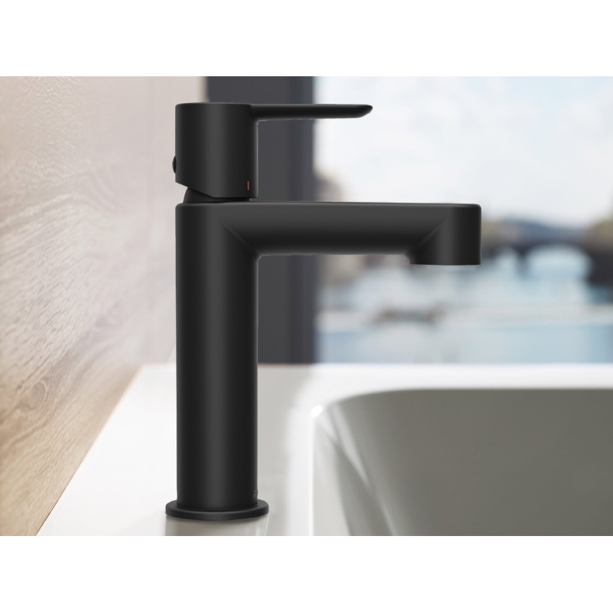 Ravak X070181 - PURI 19.1 cm Basin Mixer, Black