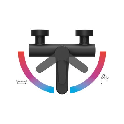 Ravak X070185 - PURI Black Bath Mixer