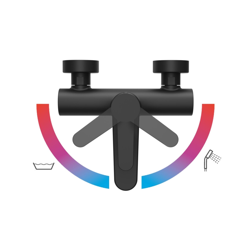 Ravak X070185 - PURI Black Bath Mixer