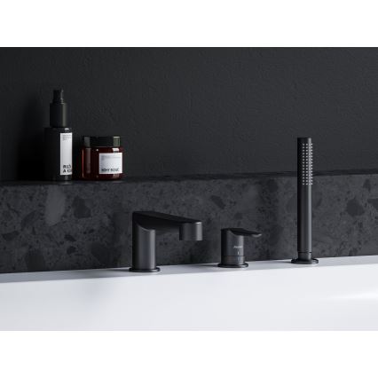 Ravak X070186 - PURI 3-hole bathtub faucet, black