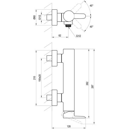 Ravak X070187 - PURI Black Shower Mixer