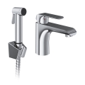 Ravak X070438 - FLAT washbasin mixer with handheld bidet spray, polished chrome