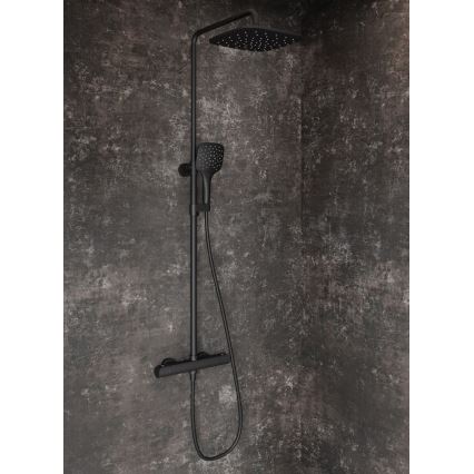 Ravak X070443 - FLAT thermostatic shower set, matte black