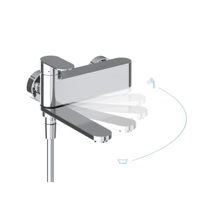 Ravak X070451 - CHROME Bath Mixer, Polished Chrome