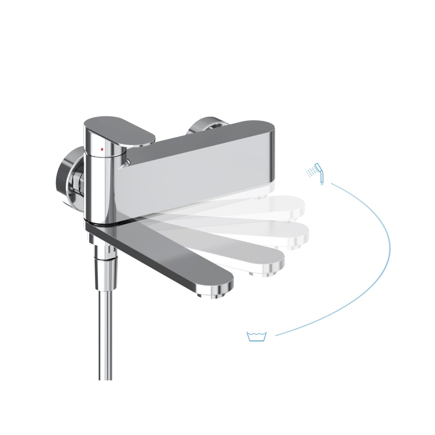 Ravak X070451 - CHROME Bath Mixer, Polished Chrome