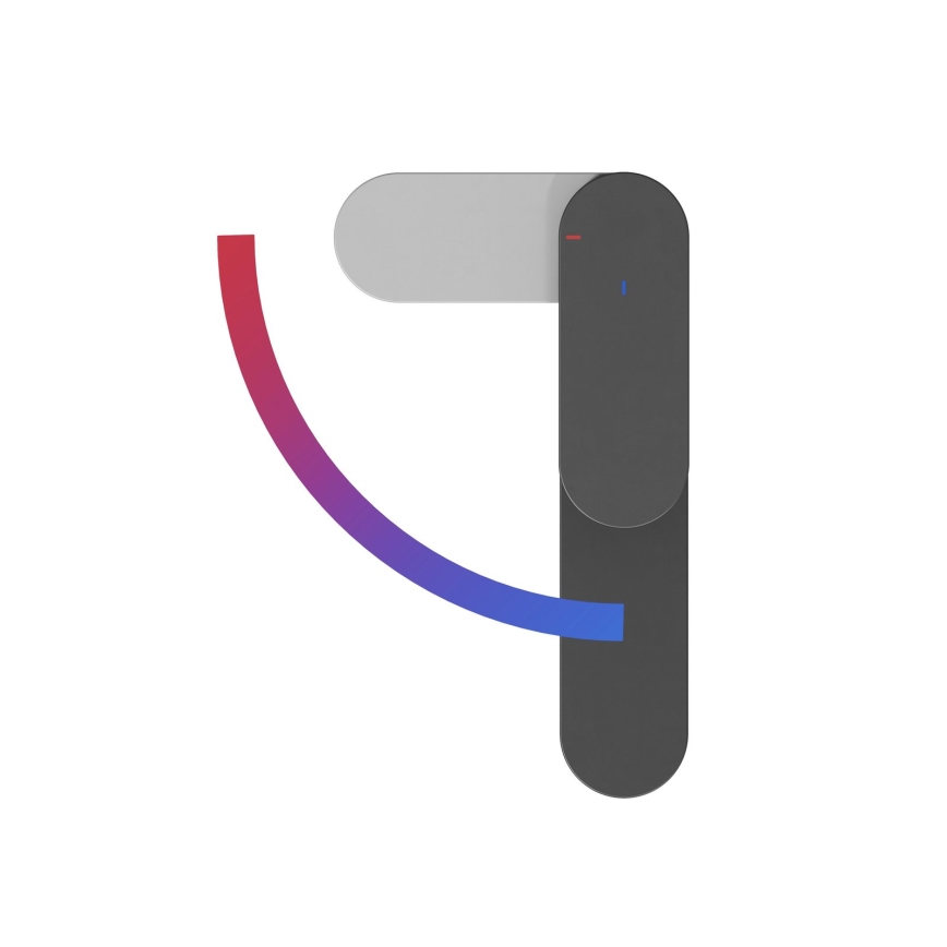 Ravak X070461 - CHROME 30 cm basin mixer, black