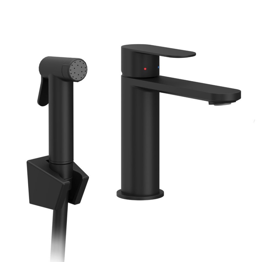 Ravak X070462 - Washbasin mixer with bidet sprayer CHROME black