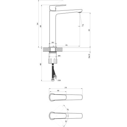 Ravak X070472 - LIFE Basin Mixer 28 cm, Polished Chrome