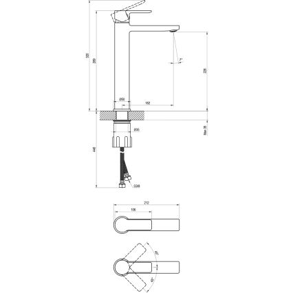 Ravak X070484 - SOLAR 29 cm Washbasin Faucet, Polished Chrome