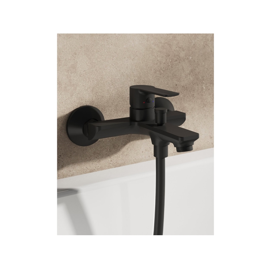 Ravak X070491 - SOLAR Bath Mixer, Black