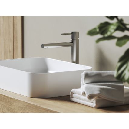 Ravak X070645 - NOX 28 cm Basin Mixer, Brushed Stainless Steel