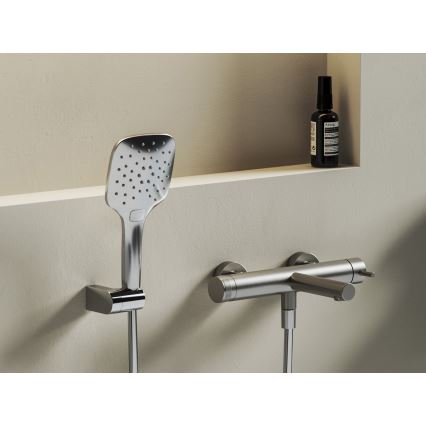 Ravak X070646 - NOX Bath Mixer, Brushed Stainless Steel
