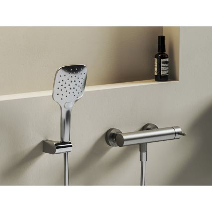 Ravak X070647 - NOX shower mixer, brushed stainless steel