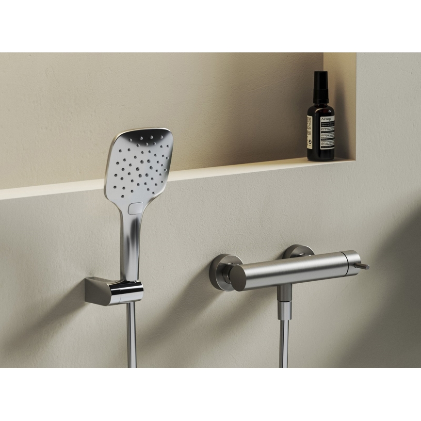 Ravak X070647 - NOX shower mixer, brushed stainless steel