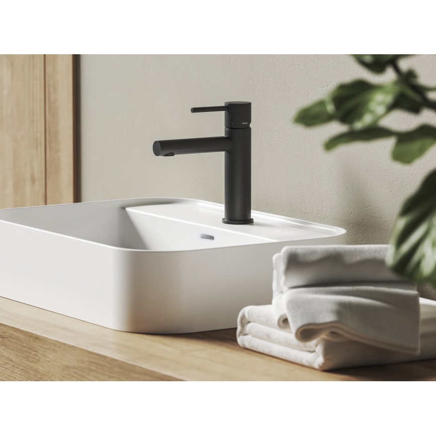 Ravak X070648 - NOX 19 cm Matte Black Basin Mixer