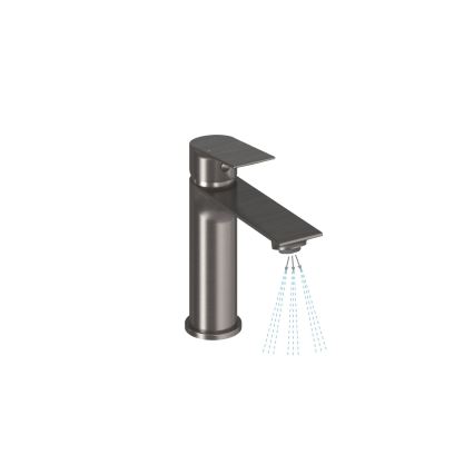 Ravak X070652 - PLAN 16.8 cm Basin Mixer, Brushed Graphite