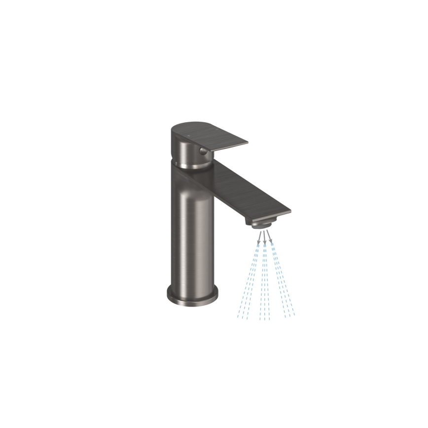 Ravak X070652 - PLAN 16.8 cm Basin Mixer, Brushed Graphite