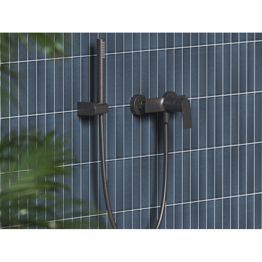Ravak X070655 - PLAN Shower Mixer, Brushed Graphite