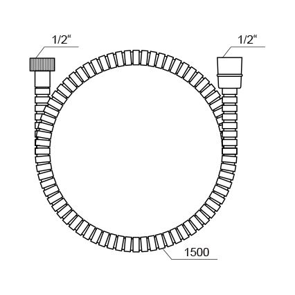 Ravak X07P006 - 150 cm Shower Hose, Polished Chrome