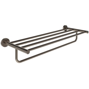 Ravak X07P1331 - KONA 60 cm Wall-Mounted Towel Rail, Brushed Graphite