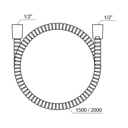 Ravak X07P341 - 200 cm Shower Hose, Polished Chrome