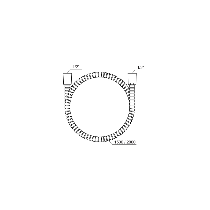 Ravak X07P341 - 200 cm Shower Hose, Polished Chrome