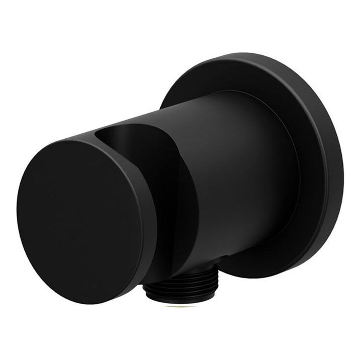 Ravak X07P572 - Black shower bracket with outlet 7,8x6 cm