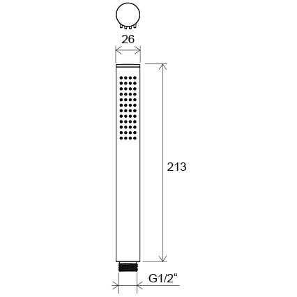 Ravak X07P573 - AIR Hand Shower, Black