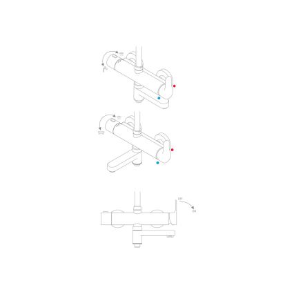 Ravak X07P642 - Shower set with mixer, polished chrome