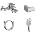 Ravak X07S113 - Bathtub set with FLAT mixer, polished chrome