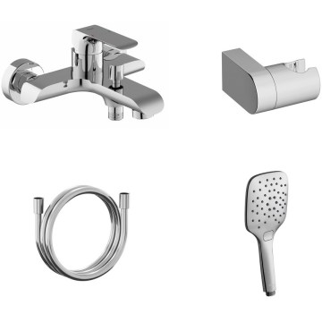 Ravak X07S113 - Bathtub set with FLAT mixer, polished chrome